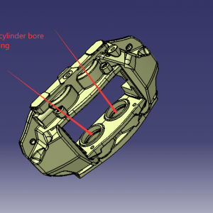 西鈦珂角度頭加工案例：整體制動鉗活塞缸加工