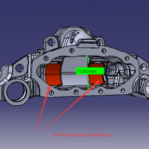 西鈦珂角度頭加工案例： 卡車制動鉗底部加工